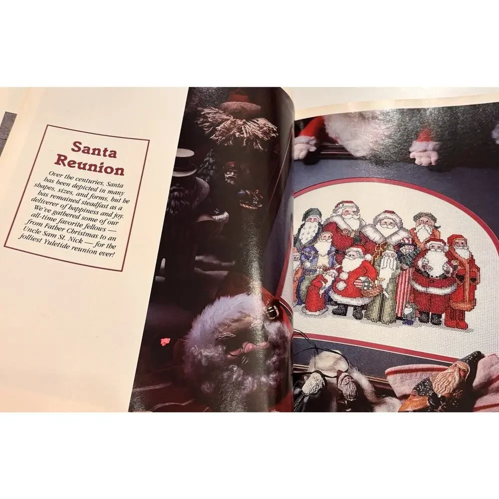 LEISURE ARTS 2840 ~ SANTA'S GREAT BOOK ~ CHRISTMAS CROSS STITCH PATTERNS ~ 1996